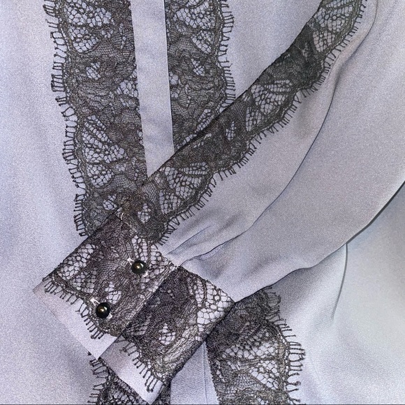 Ann Taylor PETITE Lace Trim Blouse - Picture 6 of 7